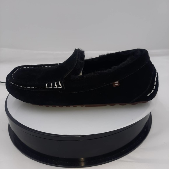 READ LAMO Callie Black Suede Faux Fur lining footbed *** LEFT MOC ONLY AMPUTEE 9 - Picture 2 of 8